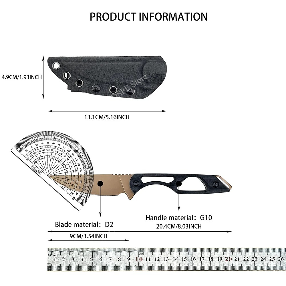 다목적 야생 활동 장비 하이킹 낚시 EDC 멀티툴 야외 - Bushcraft Knife Fixed 리뷰 및 가격