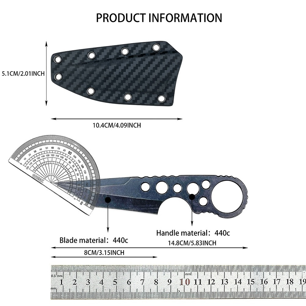 풀탱 컴팩트 클라이밍 백패킹 EDC 멀티툴 440C 블 - Bushcraft Knife Fixed 리뷰 및 가격